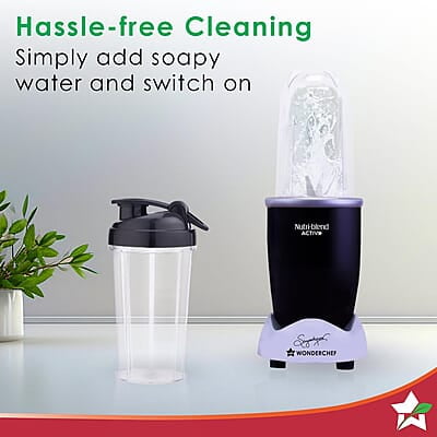 Wonderchef Nutri-blend Activ Mixer Grinder Blender, Smoothie Maker, 500W 22000 RPM 100% Full Copper Motor, 2 Unbreakable Jars