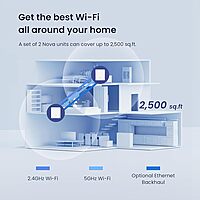 Tenda MW3 Whole Home Mesh WiFi System, Dual Band AC1200 Mbps Router Replacement for Smart Home (White, Pack of 2) Tenda MW3 Whole Home Mesh WiFi System, Dual Band AC1200 Mbps Router Replacement for Smart Home (White, Pack of 2)