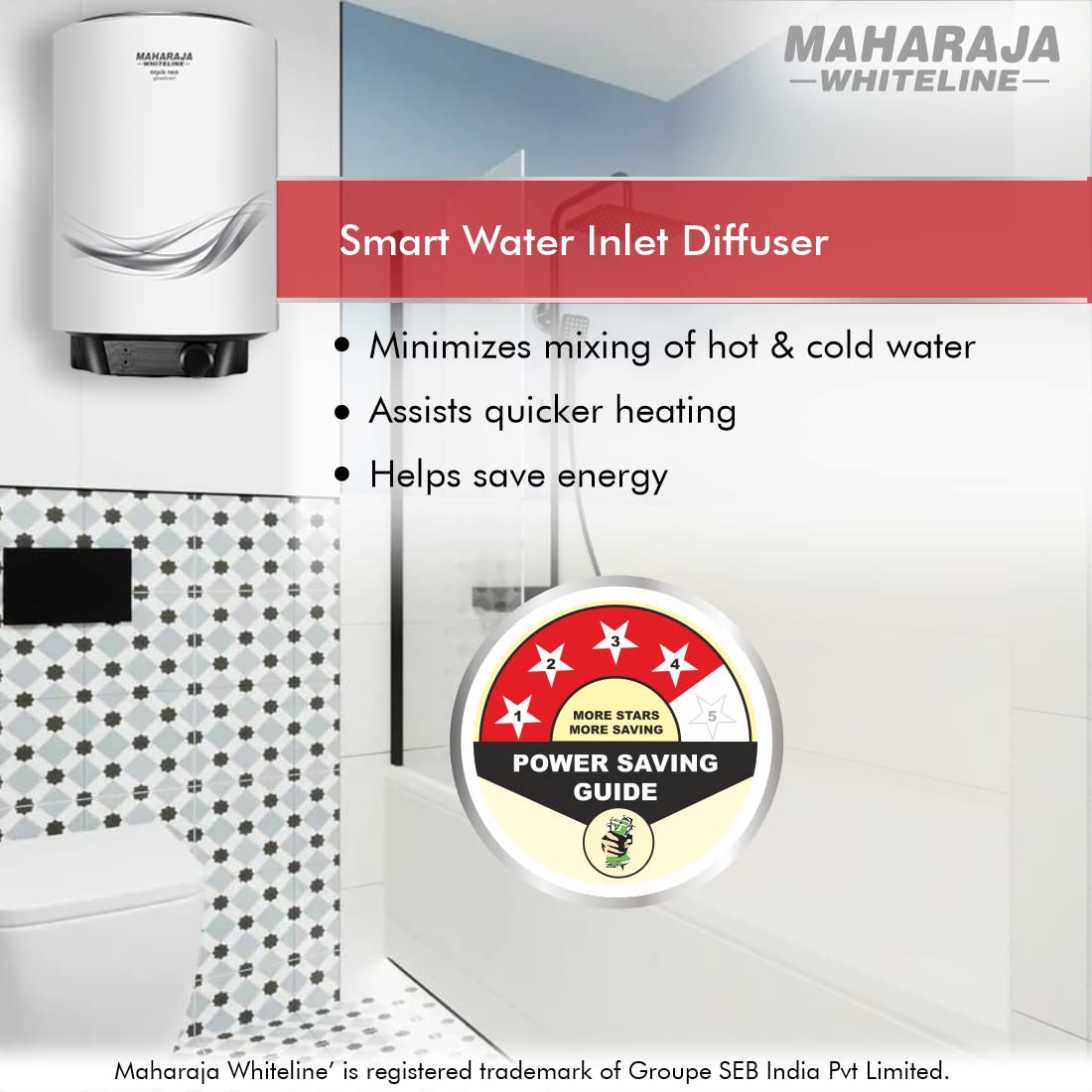 Maharaja Whiteline Aquic Neo Plus Water Heater/Geyser, 25 Liters
