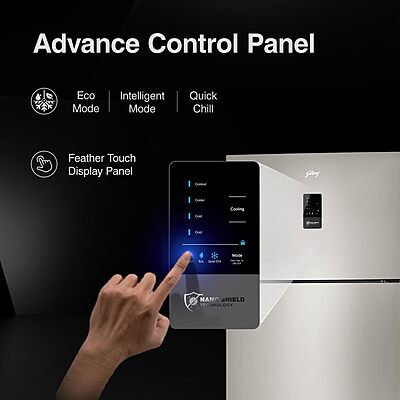 Godrej 472 L 2 Star With AI Tech, 95%+ Food Surface Disinfection with Nano Shield Technology
