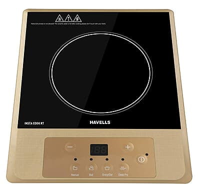 Havells Induction Cooktop Insta Cook 4 Cooking Options Glass Ceramic Plate