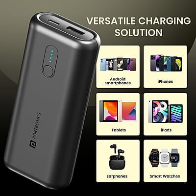 Portronics Power Pod 10K Advanced 10000 mAh Smallest Power Bank with 22.5W Max Output