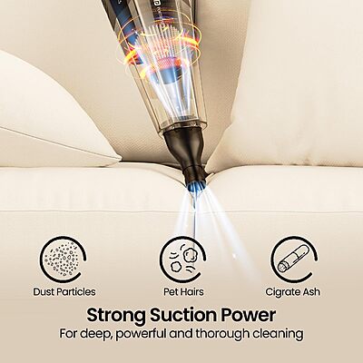 Portronics Mopcop Rechargeable Handheld Vacuum Cleaner for Home & Car