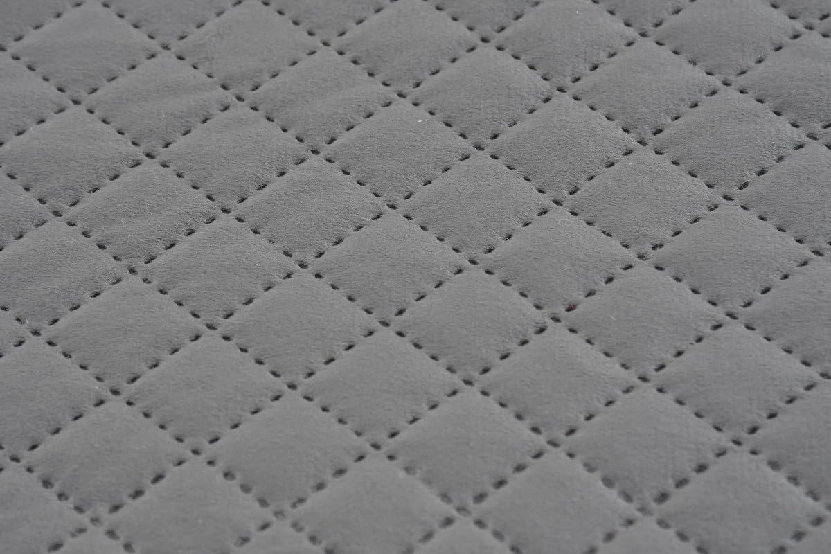 Bed Runner Velvet Ultrasonic with Cushion Cover - Grey (Classic) Bed Runner Velvet Ultrasonic with Cushion Cover - Grey (Classic)