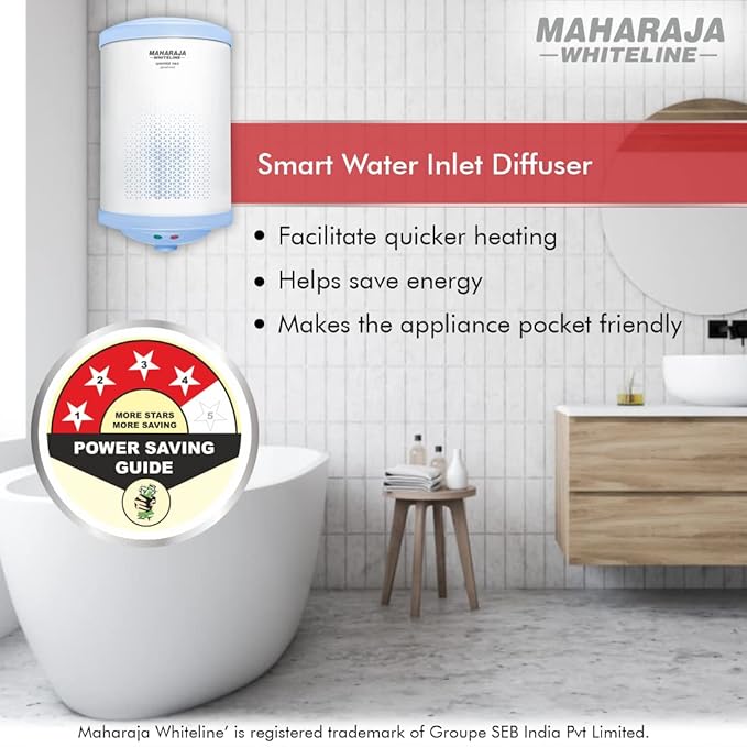 Maharaja Whiteline Warmist Neo Plus Water Heater/Geyser, 25 Liters
