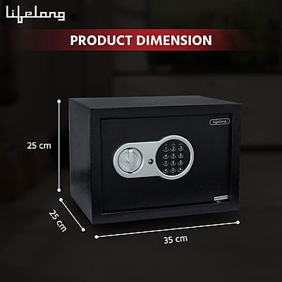 Lifelong LLHSL08 22Litres Home Safe Electronic Locker with LED Light  Digital Security Safe for Home & Office