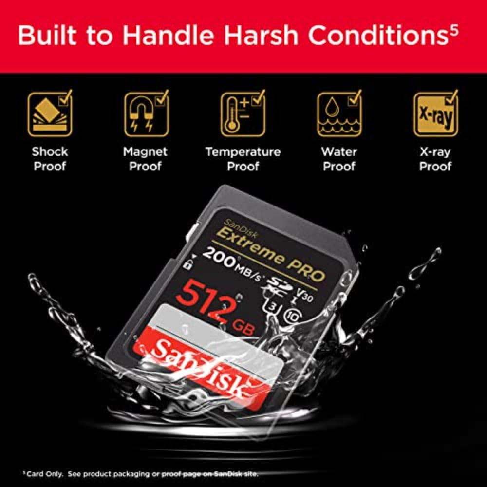SanDisk Extreme PRO SDHC And SDXC UHS-I Card for 4K Video for DSLR and Mirrorless Cameras , Read and Write SanDisk Extreme PRO SDHC And SDXC UHS-I Card for 4K Video for DSLR and Mirrorless Cameras , Read and Write