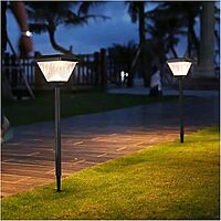 Ruby Big Spike Garden Solar Light Lamp Outdoor Waterproof Torch Lights