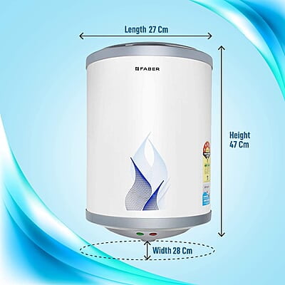 Faber Vulcan 15L Vertical Storage Water Heater Heating Indicator Temperature Control 2000W