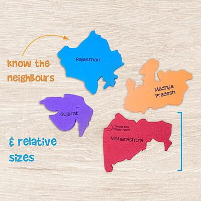 Imagimake Mapology India with State Capitals - Educational Toy and Learning Aid for Boys and Girls - India Map Puzzle - Jigsaw Puzzle, 25 Pieces, Kids Imagimake Mapology India with State Capitals - Educational Toy and Learning Aid for Boys and Girls - India Map Puzzle - Jigsaw Puzzle, 25 Pieces, Kids