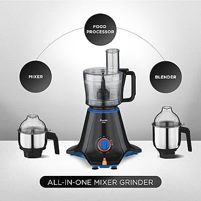 Preethi Zion Mixer Grinder for Kitchen - 4 Jars 750 Watt Mixie