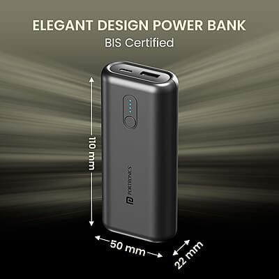 Portronics Power Pod 10K Advanced 10000 mAh Smallest Power Bank with 22.5W Max Output