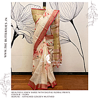 PURE LINEN SAREE YBRSLIN23444 PURE LINEN SAREE YBRSLIN23444