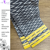 IKKAT  MERCERISED  COTTON SAREE   BGHSDIC23326