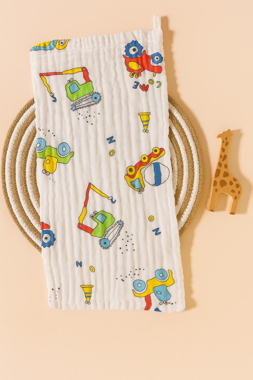 Premium Crinkled Muslin Burp Cloths (Pack of 2)