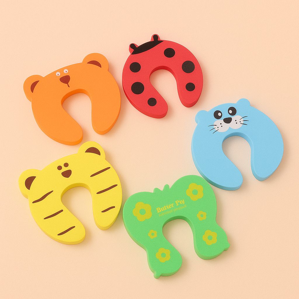 Child Safety Door Stopper – Soft Foam Pinch Guard, Pack of 3 (Assorted Designs) Child Safety Door Stopper – Soft Foam Pinch Guard, Pack of 3 (Assorted Designs)