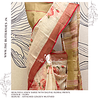 PURE LINEN SAREE YBRSLIN23444 PURE LINEN SAREE YBRSLIN23444