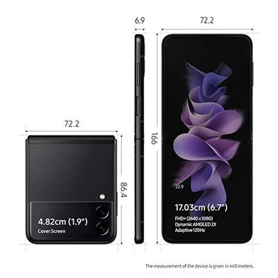 Samsung Galaxy Z Flip3 5G (Black,8GB RAM, 128GB Storage) W