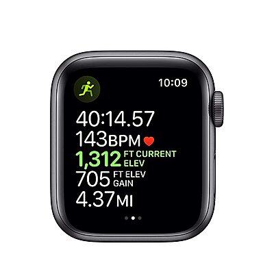 New Apple Watch SE (GPS, 44mm) - Space Grey Aluminium Case with Black Sport Band