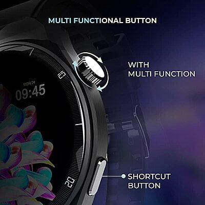 beatXP Vega X 1.43" (3.6 cm) Super AMOLED Display, One-Tap Bluetooth Calling Smart Watch