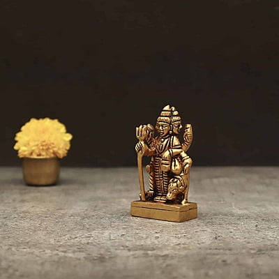 Brass Lord Dattatreya Idol - 3 inch Height | Revered Brass Idol of Lord Dattatreya for Spiritual Enlightenment Brass Lord Dattatreya Idol - 3 inch Height | Revered Brass Idol of Lord Dattatreya for Spiritual Enlightenment
