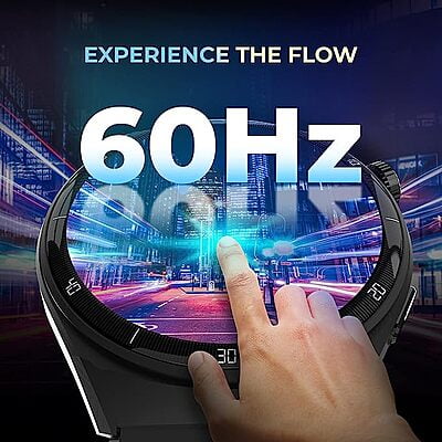 beatXP Vega X 1.43" (3.6 cm) Super AMOLED Display, One-Tap Bluetooth Calling Smart Watch