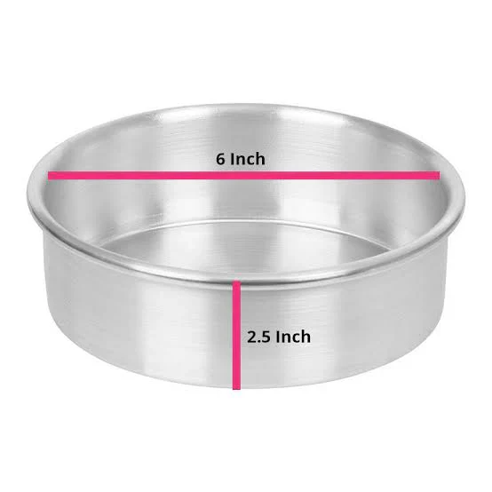 ROUND ALUMINIUM TIN | 6X2.5 inch ROUND ALUMINIUM TIN | 6X2.5 inch