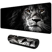 Sublimation Printed Lion Printed Black Keyboard Mousepad - 300x700x2mm