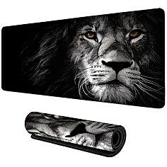 Sublimation Printed Lion Printed Black Keyboard Mousepad - 300x700x2mm Sublimation Printed Lion Printed Black Keyboard Mousepad - 300x700x2mm