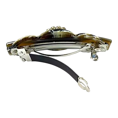 Elegant Flower & Stone Hair Barrette