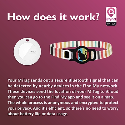MiTag with Collar (Cats): Pet Anti Loss Device MiTag with Collar (Cats): Pet Anti Loss Device