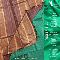 PURE TUSSER SILK SAREE YBRSTUS21843 PURE TUSSER SILK SAREE YBRSTUS21843