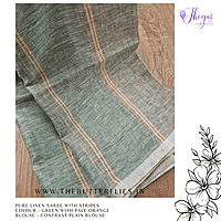 PURE LINEN SAREE YBRSLIN23598 PURE LINEN SAREE YBRSLIN23598