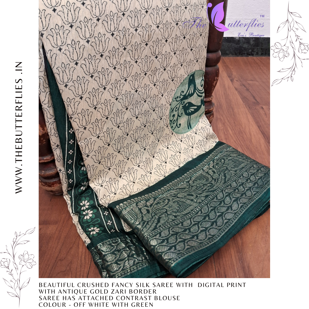 FANCY CRUSHED SILK SAREE RJASFSC24105