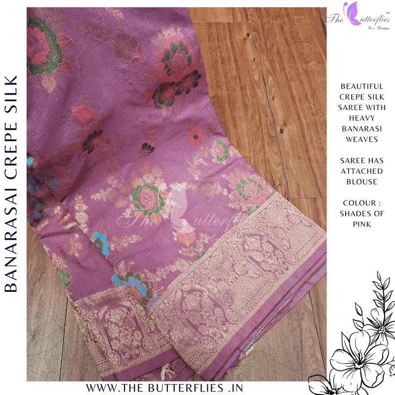 BANARASI CREPE SILK SAREE DCMSBNS24294 BANARASI CREPE SILK SAREE DCMSBNS24294