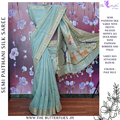 SEMI PAITHANI SILK SAREE MHTSSIL24338