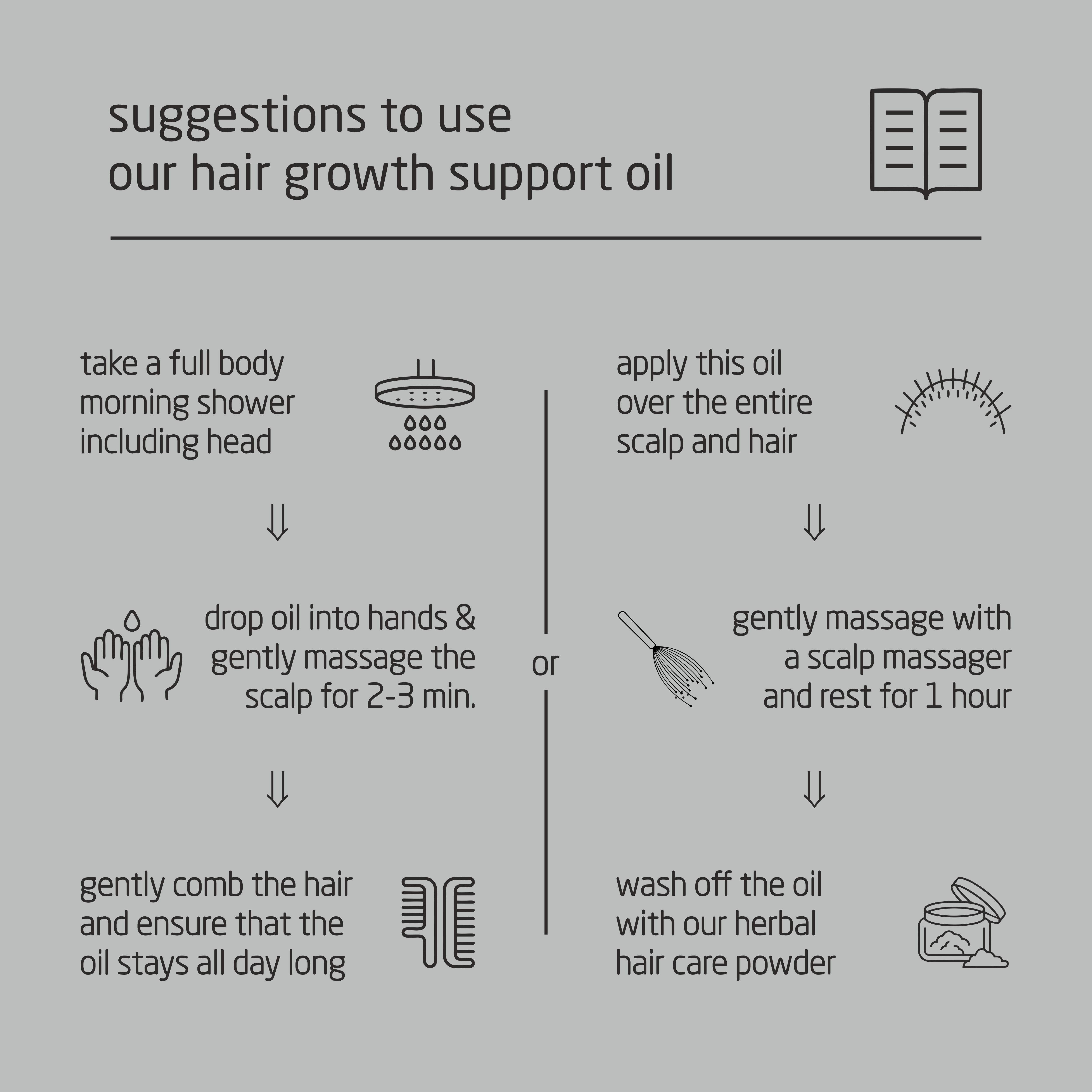 Premium Herbal Cold-Infused Hair Growth Support Oil - 100ml