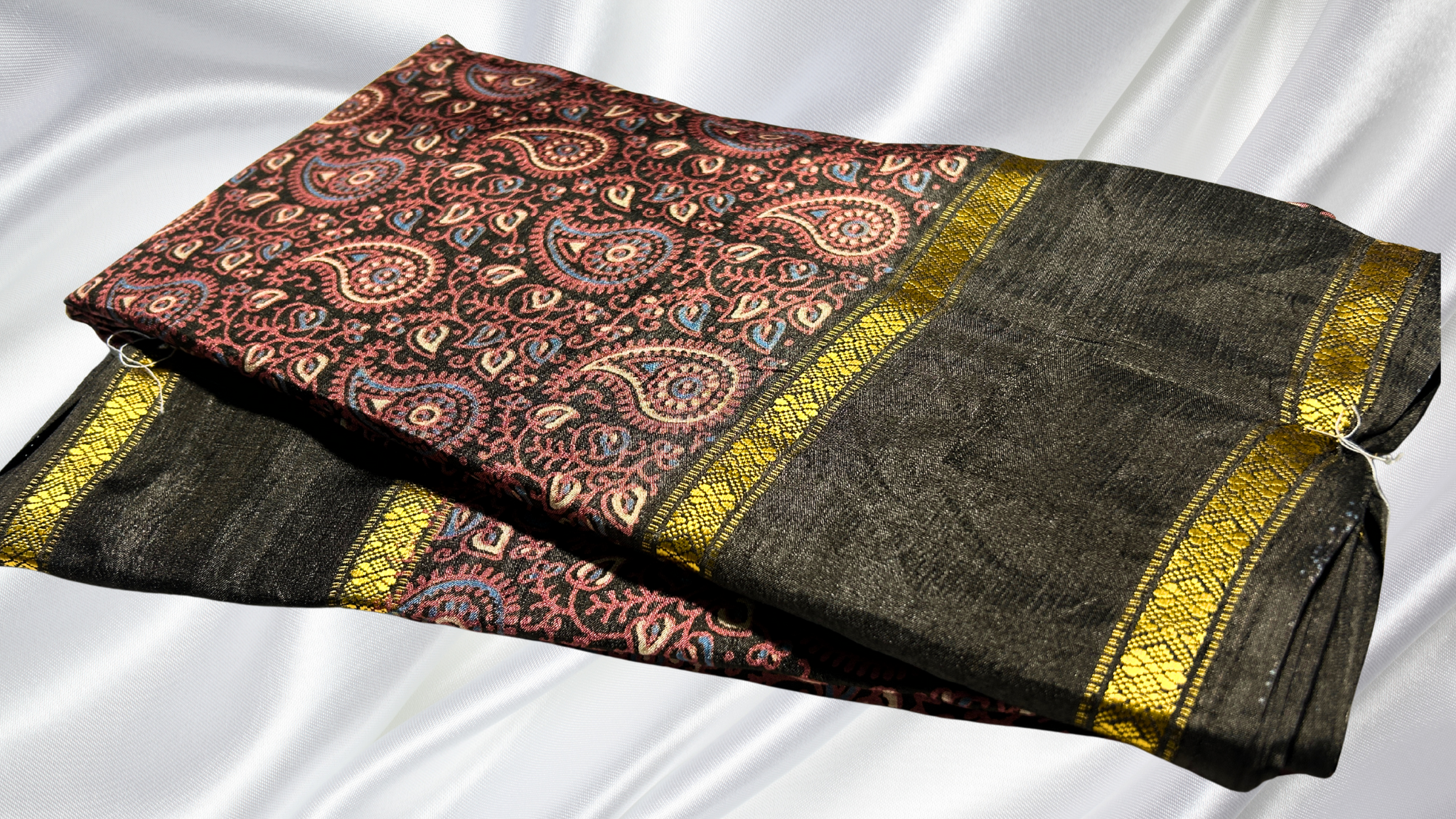 Binny Manga Digital Silk Saree - Brown