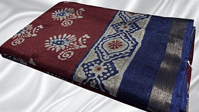 Mul Mul Soft Silk Saree - Maroon