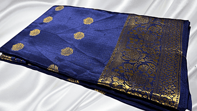 Mysore Soft Silk Saree - Navy Blue