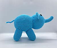 Crochet Single Colour Elephant Crochet Single Colour Elephant