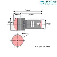 22.5mm Buzzer Illuminated Red