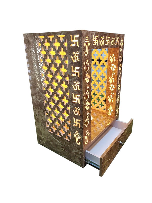 3D Corian Shiv Parivar Mandir With WPC Pillar 3D Corian Shiv Parivar Mandir With WPC Pillar