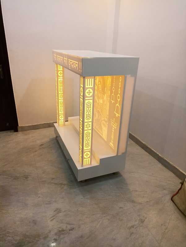Acrylic Om Mandir With Storage Space | Acrylic Pillar Acrylic Om Mandir With Storage Space | Acrylic Pillar