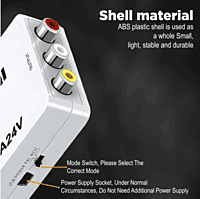 AV to VGA Converter Box AV RCA to VGA Video with Audio to PC HDTV Converter (White) AV to VGA Converter Box AV RCA to VGA Video with Audio to PC HDTV Converter (White)
