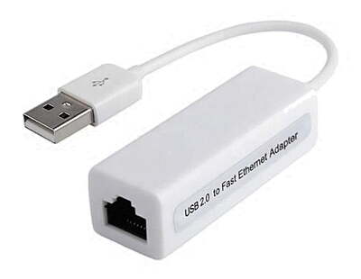 USB 2.0 to Lan Adapter, upto 10/100 Ethernet Network Internet LAN RJ45 Adapter Replacement for Desktop Laptop (White)