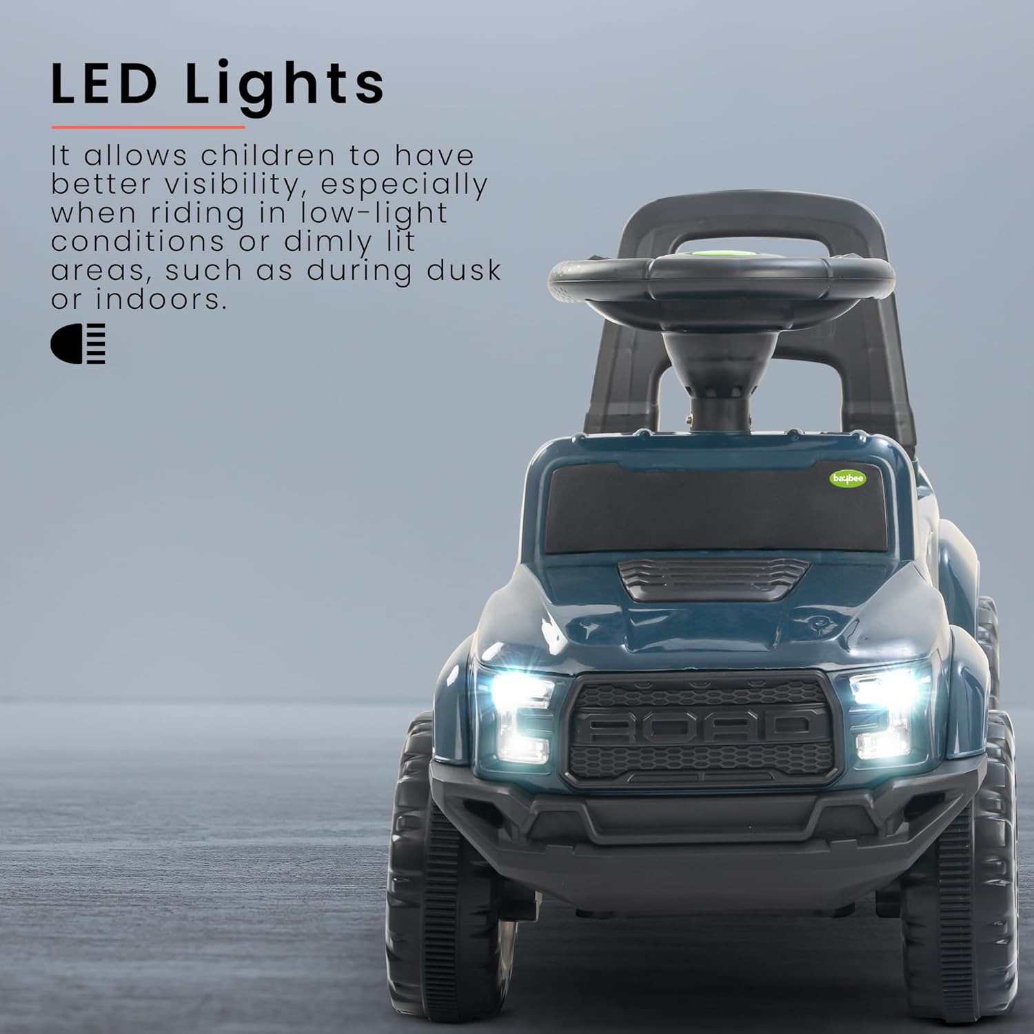 Baybee Push Ride on Baby Jeep for Kids Toys with LED Light & Storage Bin-Dark Green Baybee Push Ride on Baby Jeep for Kids Toys with LED Light & Storage Bin-Dark Green