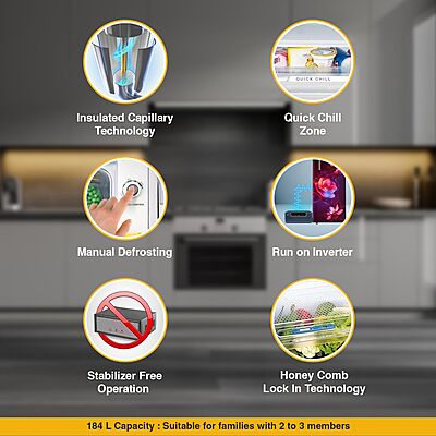 Whirlpool 184 L 2 Star Direct-Cool Single Door Refrigerator Whirlpool 184 L 2 Star Direct-Cool Single Door Refrigerator