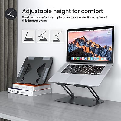 Portronics My Buddy K7 Portable Laptop Stand Ventilated Board for Laptop Cooling Multiple Adjustable Angles