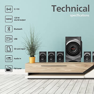Philips SPA8000B 5.1 Multimedia Speaker Philips SPA8000B 5.1 Multimedia Speaker